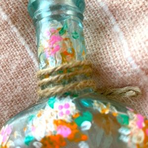 Antique painted bottle🌸💐